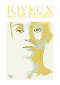 Portrait coloré pour un joyeux anniversaire